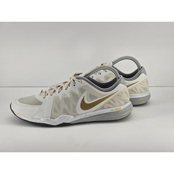 Nike Shoes - Nike Dual Fusion TR 3 White Gold Running Training Athletic Shoes Womens Size 8
